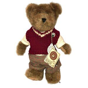 Boyds Bear Putter T Parfore Golf Bear Stuffed Animal Plush Golf Sweater & Shorts